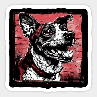 Retro Art Basenji Dog Lover Sticker